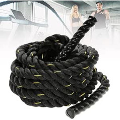 ADanti Battle Rope 9m/12m/15m I Ø 25 mm, fitnesa vingrošanas virve ar vāku spēka izturībai un muskuļu veidošanai, šūpošanās virve efektīvai visa ķermeņa trenēšanai, 25mm*9m