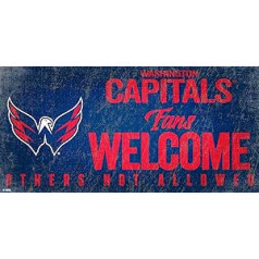 Fanu izveide NHL Washington Capitals Unisex Washington Capitals fanu sveiciena zīme, komandas krāsa, 6 x 12 collas