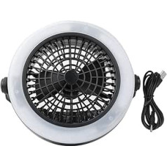 Vbestlife LED telts ventilatora gaisma, pārnēsājama 12 LED USB uzlādes telts laternas gaismas ventilatora lampa āra pārgājienu kempingam