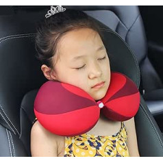 Kids Neck Travel Pillow, 360° Adjustable Neck Support U-Shaped Pillow for Comfort, Super Soft and Comfortable Neck Support Pillow, Travel Pillow for Toddlers Kids