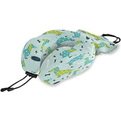 QMIN Travel Pillow Taksis suns Paw Print Bone Memory Foam Kakla spilvena atbalsts U-veida spilvens Ergonomisks kakla spilvena ceļojumu komplekts tālsatiksmes lidmašīnām, auto vilcienam