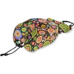 QMIN Travel Pillow Tribal Floral Floral Paisley Memory Foam Kakla spilvena atbalsta U-veida spilvens Ergonomisks kakla spilvena ceļojumu komplekts tālsatiksmes lidmašīnām, auto vilcienam