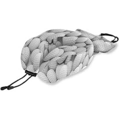 QMIN Travel Pillow Sport Golf Ball Pattern Atmiņas putas kakla spilvena atbalsts U formas spilvens Ergonomisks kakla spilvena ceļojumu komplekts tālsatiksmes lidmašīnām, auto vilcienam