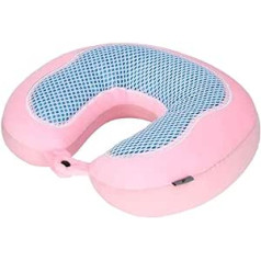 Travel Pillow Travel Neck Pillow Office Lunch Pillow Airplane Sleeping Pillow Extended Memory Foam Pillow Adjustable Head, Chin and Neck Support (Color : Pink) (Color : Pink)