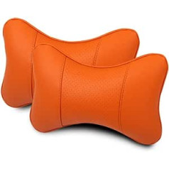 DANDELG Universal Car Neck Pillow Leather Car Headrest Cushion Seat Neck Pillow