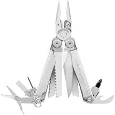 Leatherman 2H Wave Plus — augstas kvalitātes daudzfunkciju rīks ar 18 slēdzamiem instrumentiem — praktiski instrumenti brīvā dabā vai kempingā — nerūsējošais tērauds