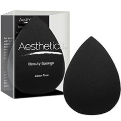 Aesthetica Cosmetics Beauty Sponge Blender - Be latekso ir veganiška makiažo kempinė - skirta pudrai, kremui ar skystam makiažui tepti - vienas gabalas