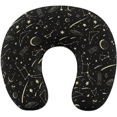 Constellation Space Galaxy Travel Pillow Pārnēsājams kakla spilvens U formas spilvena automašīnas galvas balsts sievietēm vīriešiem