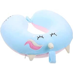 Homoyoyo Unicorn U-shaped pillow, airplane neck pillow, inflatable pillow, travel neck pillow, children's travel pillow for sleeping, airplane office neck pillow, comfortable car neck pillow