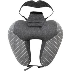 ITODA Neck Support Pillow U-Shaped Neck Pillow with Eye Mask Neck Pillow Ergonomic Neck Support Headrest Pillow Soft Neck Protection Support Pillow Sleeping Travel Pillow Travel Office On the Go Car