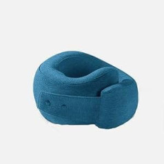 LMJ Travel Pillow Memory Foam U Pillow Neck Chin Lumbar Support Comfortable Neck Pillow for Office, Home, Plane (Color : Blue)