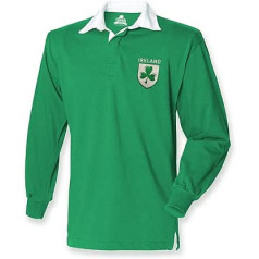 Top/T krekls vīriešiem — Irish Shamrock Ireland 6 Nations regbija fanu retro krekls