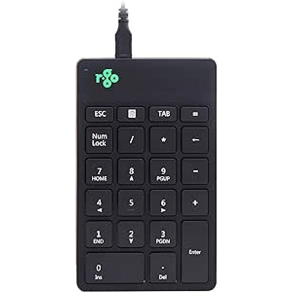 R-Go Tools R-Go Numpad Break, Numeric Additional Keyboard with USB Connection, Wired, Black, RGOCONMWDBL