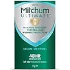 Mitchum Ultimate Men 48HR Protection Soft Solid Cream Stick dezodorants un pretsviedru līdzeklis, Clean Control, 45 g