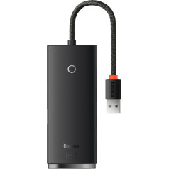 Baseus Lite Series Hub 4in1 USB to 4x USB 3.0, 25cm (Black)