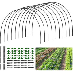 YEJAHY Pflanztunnel Bögen, Gartenztunnel Folientunnel, Tunnelbogen für Hochbeet, Gartentunnel Reifen, Gartenreifen Hochbeet, Gewächshaus Hoops, Gewächshaus Tunnel (30PCS)