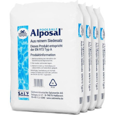 Alposal Pool Salt 75 kg Pool Salt, Swimming Pool Salt, Suitable for Chlorinator, Salt Electrolysis, Boiling Salt