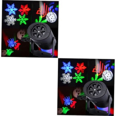 HOMSFOU 2St Scheinwerfer Weihnachtsbeleuchtung led ligts halloween- deko LED Leuchte halloween deko weihnachts-deko partylampe led-light Beamer Projektionslampe Weihnachten farbige Lichter