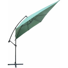 LiJJi 10FT Square Patio Offset Umbrella Beach Yard Market Hanging Sun Shade Tilt Crank, izturīgs un stabils Patio Umbrella Patio Umbrella Patio Umbrella