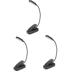 Uonlytech 3st Tisch Lampe Mit Doppeltem Augenschutz Dimmbare Schreibtischlampe Lampara De Escritorio Geführt Led-leselicht Clip Abs-umweltschutzmaterial Nachttischlampe Einstellbar Kind