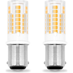 ZHENMING B15D LED dimmable 230 V 3,5 W spuldze, tieva LED speciālā spuldze ar B15d pamatni, silti balta, 3000 K, 460 LM, 40 W šujmašīnas lampas aizvietošana, 2 gab. komplektā