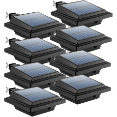 UniqueFire Dachrinne Solarleuchte 40 LEDs Solarlampen für Außen | Schwarz Gartenbeleuchtung Warmweißes Solarlicht, 3W Sicherheitswandleuchte Aussen Zaunlicht Außenlampe für Garage, Patio