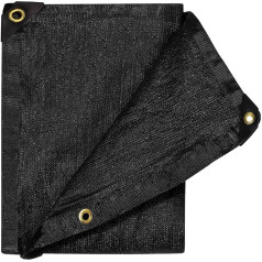 e.share 90% Black 6m x 11m Heavy Duty Mesh Tarpaulin with Eyelets for Garden Patio