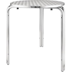 Bolero runder Bistrotisch Edelstahl 3 Beine 60cm