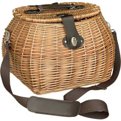 Wicker Mushroom Basket with Shoulder Strap 32 x 27 x 26 Lux