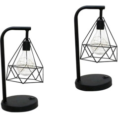 OSALADI 2 galda lampu komplekts LED galda lampa LED nakts apgaismojums Dekoratīvā lampa LED lampa Diamond Modelēšanas gaisma