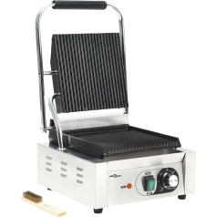 vidaXL Panini Grill 1800W Kontaktgrill Elektrogrill Grillplatte Toaster Gastro