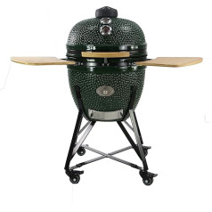 YNNI KAMADO TQ0C25GR XL 63,5 cm grilis, grün mit Chipfeeder, BBQ, Keramik, Ei, Smoker, TQ0C25GR