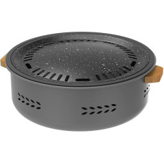 Cuisiland Mini-Holzkohlegrill, tragbarer Grillkohlegrill, Mehrzweck-kleiner Holzkohlegrill, Herd für drinnen und draußen, Kochen, Camping, Wandern, Picknicks, Grillwerkzeug-Sets mit Backblech