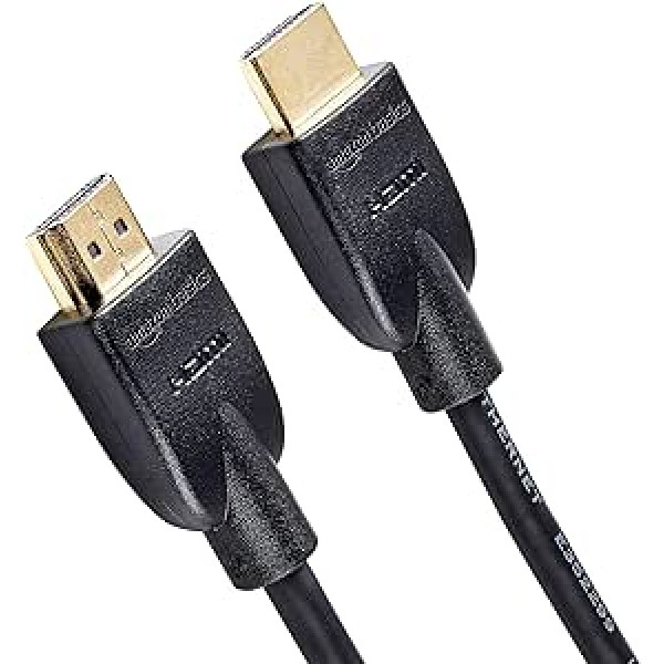 Amazon Basics 24 pakešu liela ātruma HDMI kabelis 2.0 Ultra HD atbalsts 3D formātiem un audio atgriešanas kanāls 1,8 M melns