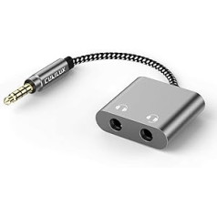 Cubilux 2 Way 3.5mm Headphone Splitter with Dual Audio Jack for Music Sharing 1/8