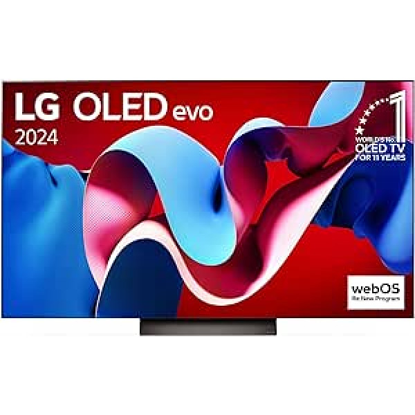 LG OLED77C47LA televizors 77 collu (195 cm) OLED evo Fernseher (α9 Gen7 4K AI-Prozessor, Dolby Vision, 120 Hz) [Modelljahr 2024]