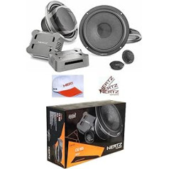 1 kit 2-way Hertz Cento CK165 CK 165 from 16.5 cm 165 mm 6.5 inch 95 watts rms and 285 watts max 4 ohm 93 dB 2 woofer 2 tweeter 2 crossover frequency + cap and 3 free stickers, pair kit