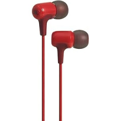 JBL E15 In-Ear Kopfhörer Ohrhörer ar Universeller 1-Tasten-Fernbedienung ar Integriertem Mikrofon Kompatibel ar meisten viedtālruņiem — Rot