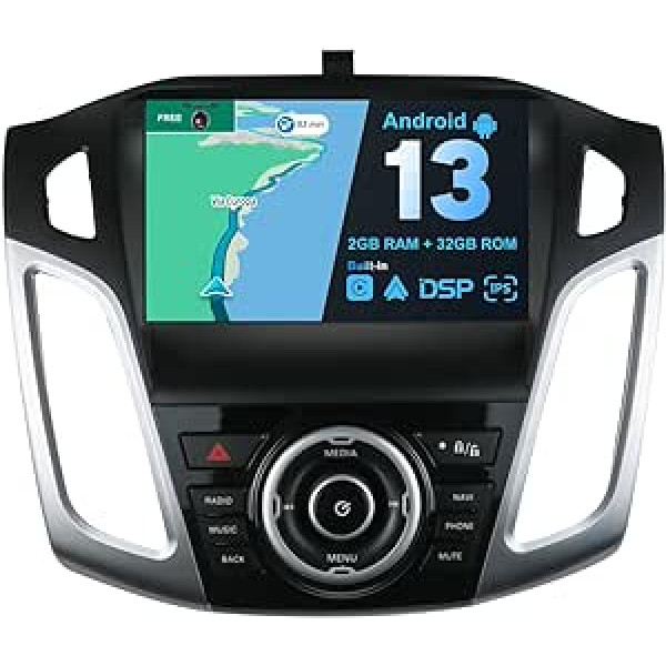 JOYX Android 12 automašīnas radio, kas piemērots Ford Focus (2012-2017) - bezvadu Carplay + Android automašīna - atpakaļskata kamera bez maksas - [2G + 32G] - IPS 9 collas - GPS 2 DIN - DAB stūres vadība 4G WiFi BT