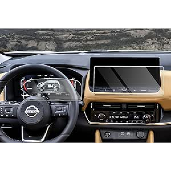 CDEFG saderīgs ar Qashqai j12 X-Trail T33 e-POWER 2022 2023 2024 12,3 collu navigācijas un instrumentu paneļa rūdīta stikla ekrāna aizsargs ekrāna aizsargs Qashqai 2023 piederumu komplekts 2