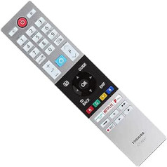 CT-8541 CT8541 tālvadības pults, kas ir saderīga ar Toshiba UHD HD ar Freeview Prime Video Netflix pogām 40L3863DB 43UL5A63DBS 43VL5A63DB 49TL7A63DB 49UL5A63DB 49UL5A63DB