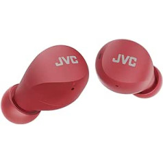 JVC Gumy Mini bezvadu austiņas — mazas un vieglas Bluetooth austiņas (5.1) ar 3 skaņas režīmiem, ūdensizturību (IPX4) un 23 H akumulatoru. Austiņas sportam un mājai - HA-Z66T-R