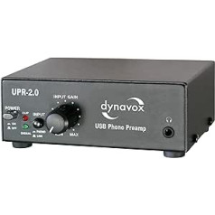 Dynavox Phono-Vorverstärker UPR-2.0, Plattenspieler ar MM-Abtastsystemen, USB-Ausgang zum Digitalisieren von Vinyl-Platten, Schwarz