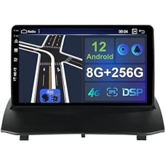 2 DIN [8G + 256G] Android 12 automašīnu radio, kas paredzēts Ford Fiesta Mk 6 2008.–2017. gadam | Bezmaksas atpakaļgaitas kamera un mikrofons | 9 collu IPS | Stūres vadība DSP WiFi DAB Carplay BT5.0 Mirrorlink RDS GPS