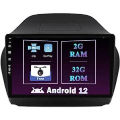 Android 12 automašīnas radio 10 collu IPS 2 DIN priekš Hyundai Tucson 2 LM IX35 2009-2015- [2G+32G] - Bezmaksas kamera - Atbalsts GPS BT Stūres vadība Carplay WiFi Mirror Link USB RDS