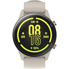 Xiaomi Mi Watch viedais pulkstenis, 1,39 collu AMOLED HD displejs, mēra un uzrauga skābekļa līmeni asinīs, sirdsdarbības ātrumu, stresa līmeni, miega ciklu, GPS, 17 sporta režīmus, 5 ATM, 16 dienu akumulatora darbības laiku