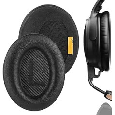 GEEKRIA Elite aitādas rezerves ausu spilventiņi priekš Bose QC45 QC35 QC35 ii QC25 QC15 QC2 AE2 AE2i AE2w SoundTrue SoundLink ap-ausu austiņas Ausu spilventiņi, ausu kausu remonts (melni) EJZ117-08Z117