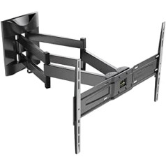 Meliconi SPACE SYSTEM DUALMOTION 600 TV Wall Mount with Double Arm and Rotation, Wall Mount for Flat Screens from 32