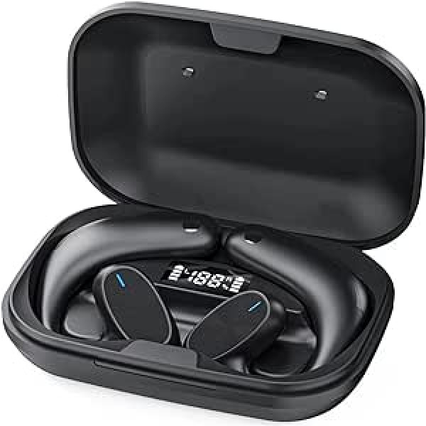 Open Ear Headphones Bluetooth Sports Air Line Bone Sound Austiņas Bezvadu austiņas ar auss āķi Bone Conduction Austiņas Ūdensnecaurlaidīgas austiņas skriešanai Skriešana Riteņbraukšana Trenažieru zāle iPhone Android ierīcēm