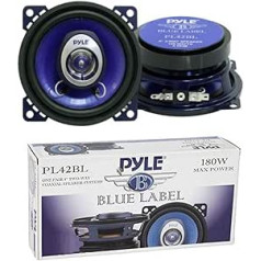 2 PYLE PL42BL 2-Way Coaxial Speakers Blue 4 Inch 10.00 cm 100 mm 90 Watt RMS 180 Watt Max Doors Car Doors or Installation for Standard Sizes, per Pair